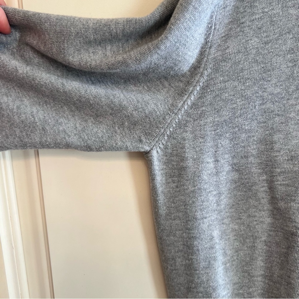 Joseph A. Bank Pima Cotton Quarter Zip Business Casual Sweater, Gray, Medium - Picture 5 of 11